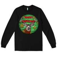 Black mule buck deer head christmas Long Sleeve Tee - LillyAllenDesigns