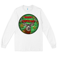 White mule buck deer head christmas Long Sleeve Tee - LillyAllenDesigns