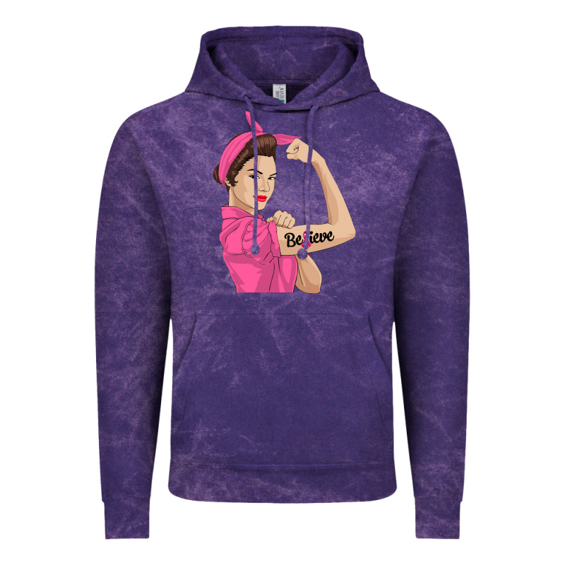 Believe Cancer Awareness Women Gift Vintage Hoodie by linhVisuals | Teevron