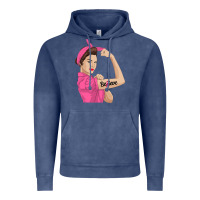 Vintage Denim believe cancer awareness women gift Vintage Hoodie - linhVisuals
