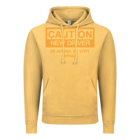 Vintage Mustard caution new student driver funny Vintage Hoodie - linhVisuals