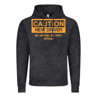 Vintage Black caution new student driver funny Vintage Hoodie - linhVisuals