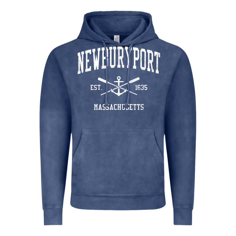 Newburyport Ma Vintage Crossed Oars & Boat Anchor Sports T Shirt Vintage Hoodie by linhVisuals | Teevron