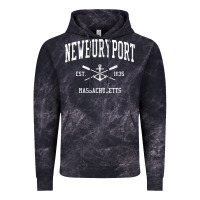 Cloud Black newburyport ma vintage crossed oars & boat anchor sports t shirt Vintage Hoodie - linhVisuals