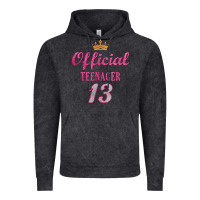 Vintage Black official 13 teenager cute 13th birthday ideas for girls t shirt Vintage Hoodie - linhVisuals
