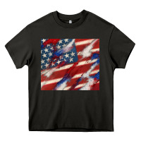 Asphalt American flag glitter 4th of july Heavy Core Tee - CowGirlArtShop