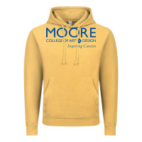 Vintage Mustard Moore College of Art and Design Vintage Hoodie - linhVisuals