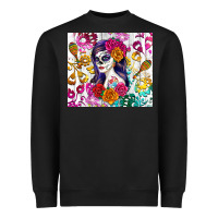 Black sugar skull girl Heavyweight Sweatshirt - RanaPortraitStore