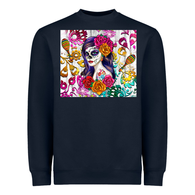 Sugar Skull Girl Heavyweight Sweatshirt by RanaPortraitStore | Teevron