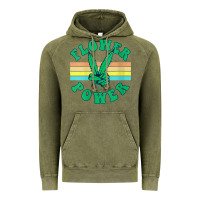 Vintage Olive womens flower power 420 thc pot weed medical marijuana funny weed v ne Vintage Hoodie - linhVisuals