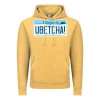 Vintage Mustard ubetcha (you betcha) minnesota license plate t shirt Vintage Hoodie - linhVisuals