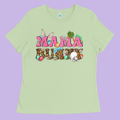 Western Mama Bunny Ladies Tee Designed By Bundleandbundleshop
