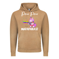 Vintage Camel womens pew madafakas funny fantasy unicorn with rainbow gun   white v Vintage Hoodie - linhVisuals