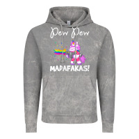 Cloud Rock womens pew madafakas funny fantasy unicorn with rainbow gun   white v Vintage Hoodie - linhVisuals