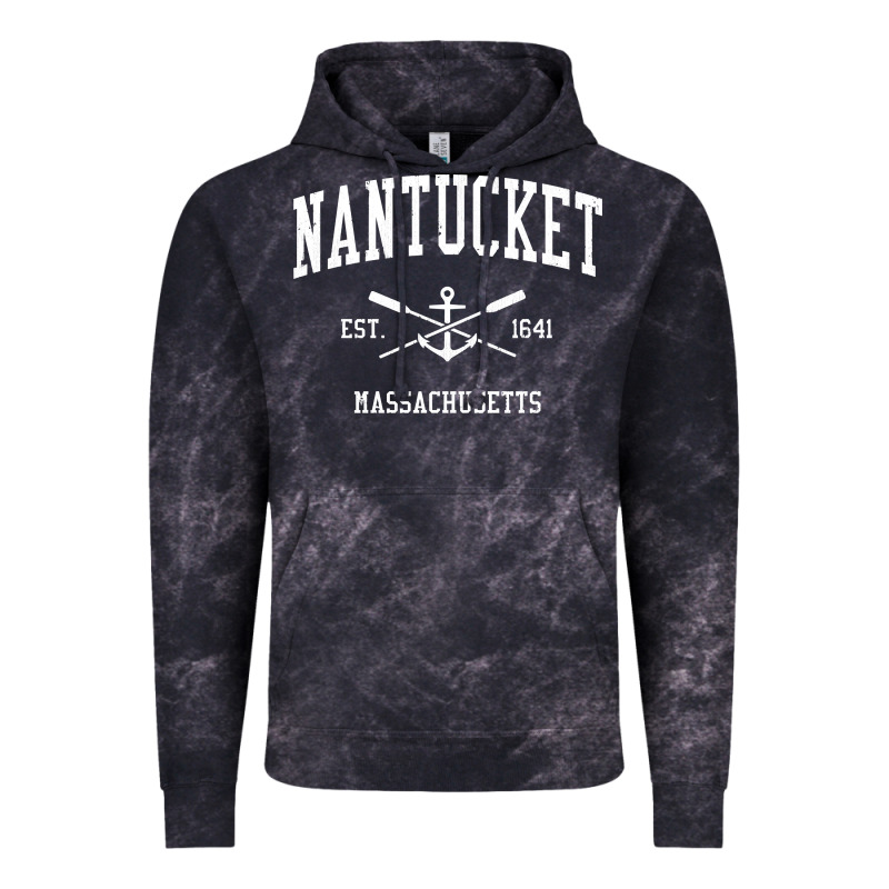 Nantucket Ma Vintage Crossed Oars & Boat Anchor Sports Pullover Hoodie Vintage Hoodie by linhVisuals | Teevron