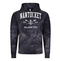 Cloud Black nantucket ma vintage crossed oars & boat anchor sports pullover hoodie Vintage Hoodie - linhVisuals