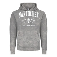 Cloud Rock nantucket ma vintage crossed oars & boat anchor sports pullover hoodie Vintage Hoodie - linhVisuals