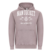 Vintage Zinc nantucket ma vintage crossed oars & boat anchor sports pullover hoodie Vintage Hoodie - linhVisuals