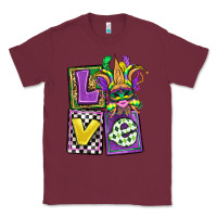 Burgundy love mardi gras Classic Tee - OliviaCreatesArt