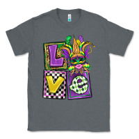 Charcoal Heather love mardi gras Classic Tee - OliviaCreatesArt