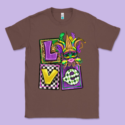 Love Mardi Gras Classic Tee Designed By Oliviacreatesart