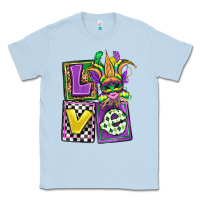 Dusty Blue love mardi gras Classic Tee - OliviaCreatesArt