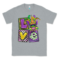 Heather Grey love mardi gras Classic Tee - OliviaCreatesArt