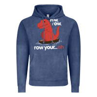 Vintage Denim dinosaur dino trex row t rex saurus Vintage Hoodie - linhVisuals
