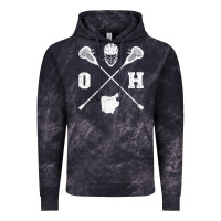 Cloud Black ohio lacrosse sticks & helmet state outline lax player t shirt Vintage Hoodie - linhVisuals