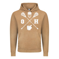 Vintage Camel ohio lacrosse sticks & helmet state outline lax player t shirt Vintage Hoodie - linhVisuals