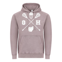 Vintage Zinc ohio lacrosse sticks & helmet state outline lax player t shirt Vintage Hoodie - linhVisuals