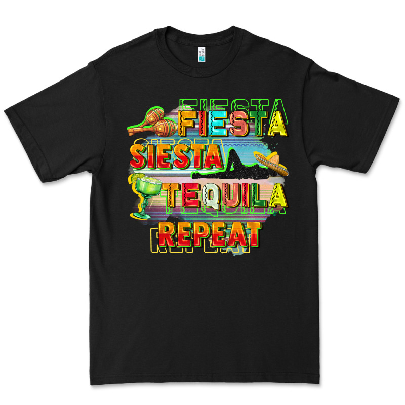 Fiesta Siesta Tequila Repeat Premium Tee by FaDigitalArtStudio | Teevron
