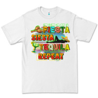 White Fiesta siesta tequila repeat Premium Tee - FaDigitalArtStudio