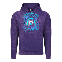 Cloud Purple no excuse child abuse prevention awareness leopard rainbow t shirt Vintage Hoodie - linhVisuals