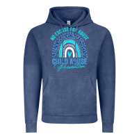 Vintage Denim no excuse child abuse prevention awareness leopard rainbow t shirt Vintage Hoodie - linhVisuals