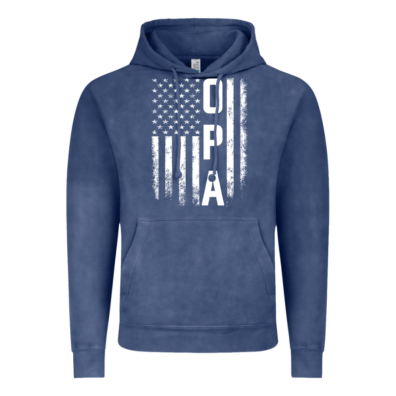 Opa Gift America Flag Gift For Men Father's Day Pullover Hoodie Vintage Hoodie by linhVisuals | Teevron