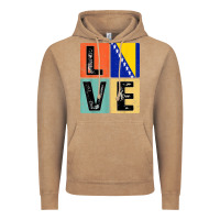 Vintage Coffee vintage retro i love bosnia flag for bosnian pride gift t shirt Vintage Hoodie - linhVisuals