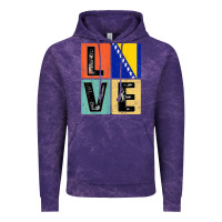 Cloud Purple vintage retro i love bosnia flag for bosnian pride gift t shirt Vintage Hoodie - linhVisuals