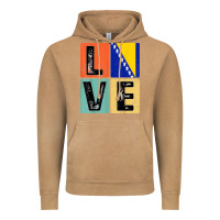 Vintage Camel vintage retro i love bosnia flag for bosnian pride gift t shirt Vintage Hoodie - linhVisuals
