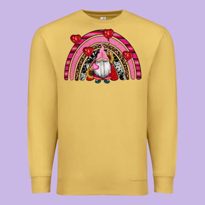 Valentines Day Gnomes Rainbow Premium Sweatshirt Designed By Ranaportraitstore