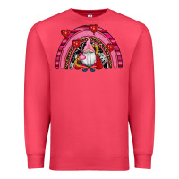 Cardinal valentines day gnomes rainbow Premium Sweatshirt - RanaPortraitStore