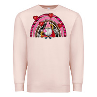 Pale Pink valentines day gnomes rainbow Premium Sweatshirt - RanaPortraitStore
