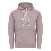 Vintage Zinc peace sign two fingers hand gesture symbol illustration t shirt Vintage Hoodie - linhVisuals