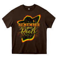 Chocolate Brown Remember your roots Heavy Core Tee - HowdyJamesFarm