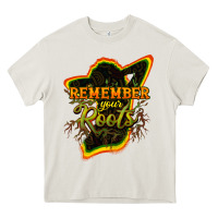 Cream Remember your roots Heavy Core Tee - HowdyJamesFarm