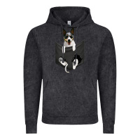 Vintage Black rat terrier dog in pocket, rattie puppy, ratting terrier t shirt Vintage Hoodie - linhVisuals