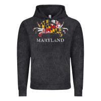 Vintage Black retro maryland crab state flag vintage travel tank top Vintage Hoodie - linhVisuals