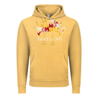 Vintage Mustard retro maryland crab state flag vintage travel tank top Vintage Hoodie - linhVisuals