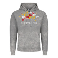 Cloud Rock retro maryland crab state flag vintage travel tank top Vintage Hoodie - linhVisuals