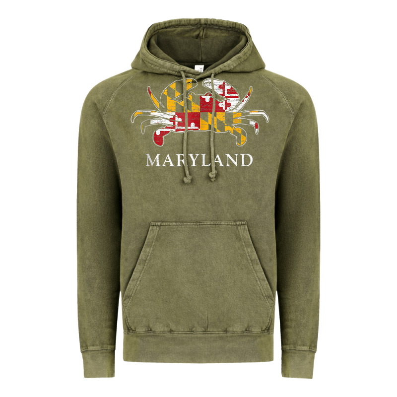 Retro Maryland Crab State Flag Vintage Travel Tank Top Vintage Hoodie by linhVisuals | Teevron